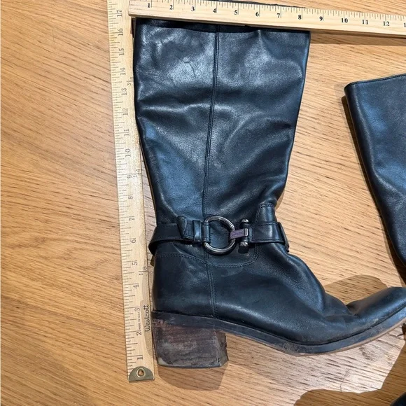 Coach Black Leather Heeled Boots - Picture 2 of 7